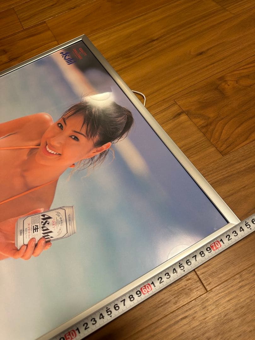 井川遥 ポスター アサヒビール フレーム入り 美品 アサヒスーパードライ 水着