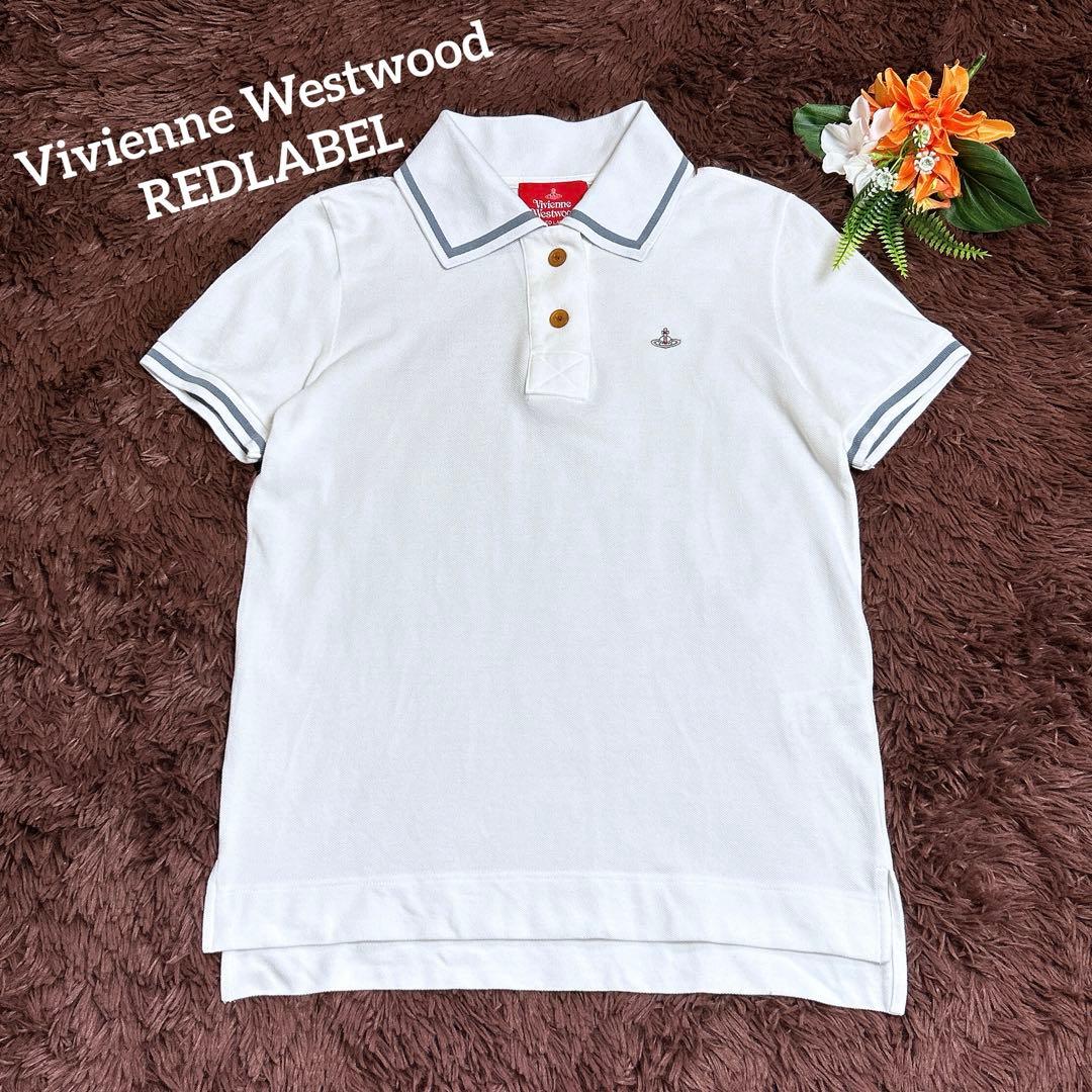 美品✨ヴィヴィアンウエストウッド　オーブ刺繍　ポロシャツ　ホワイト　2