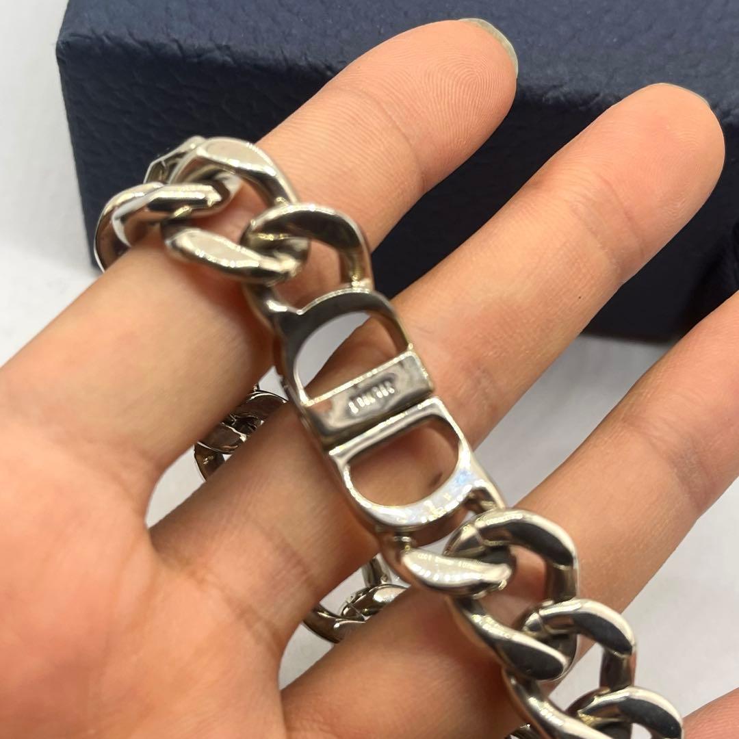 箱付き✨Dior チェーンブレスレット CD ICON シルバー 喜平 Lサイズ