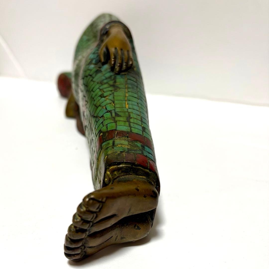 チベット仏教のブロンズ銅製眠る仏陀釈迦牟尼釈迦牟尼如来像グリーンターコイズス涅槃