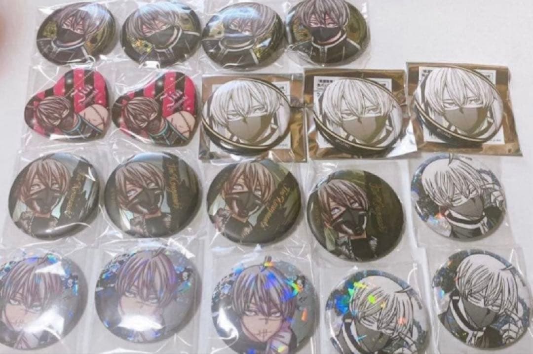 桃源暗鬼 皇后崎迅 ホログラム缶バッジ ハート缶バッジ メタリック缶バッジ