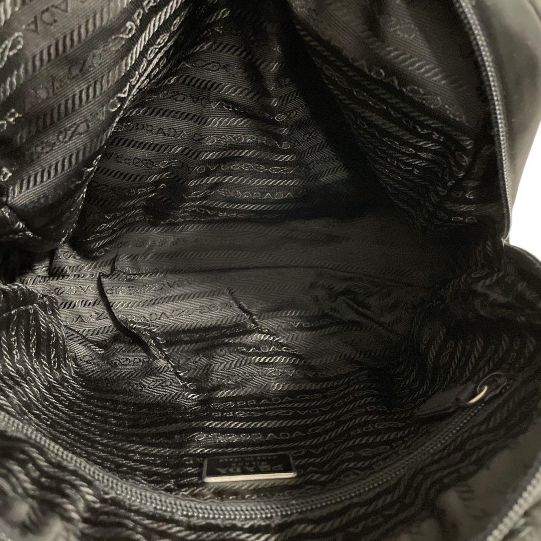 プラダ　ナイロン　三角ロゴ　ハンドバッグ　白タグ　ブラック　黒　5333