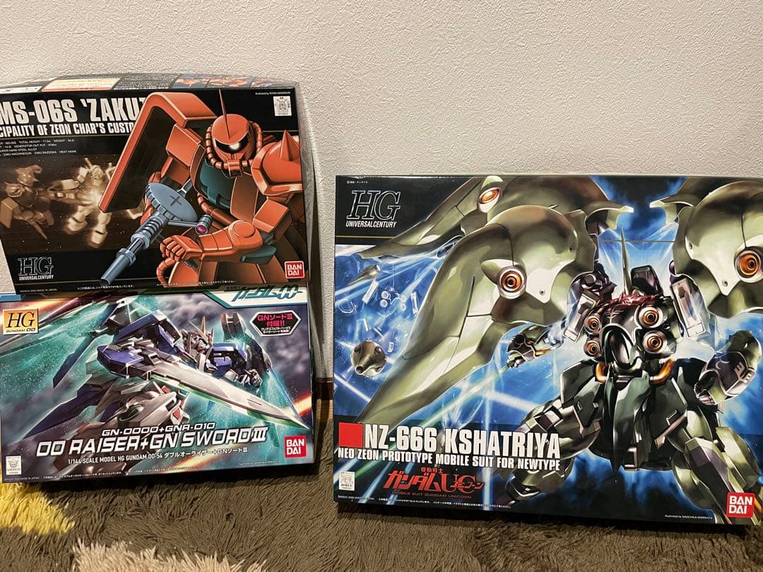 HG クシャトリヤ ダブルオーライザー+GNソードIII シャア専用ザクセット