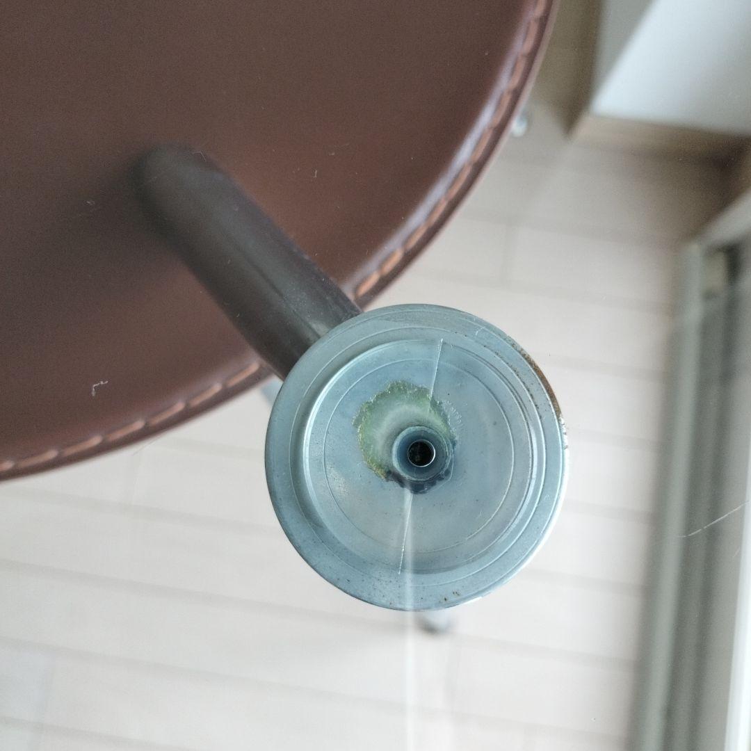 【テーブルのみ】ガラストップ　ダイニングテーブル　円形　ラウンド　ブラウン