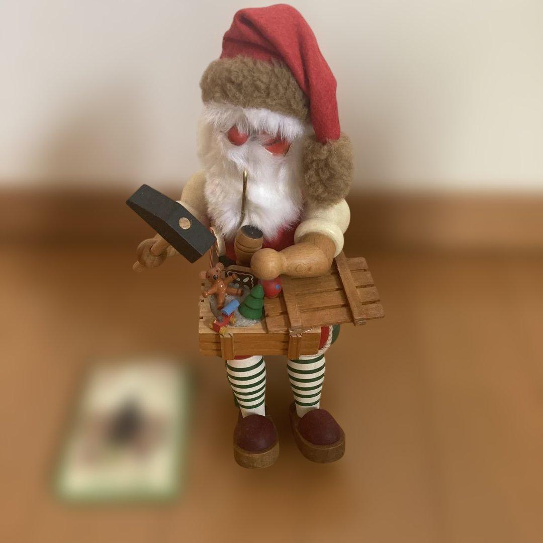 ドイツ製　サンタクロースパイプ人形
