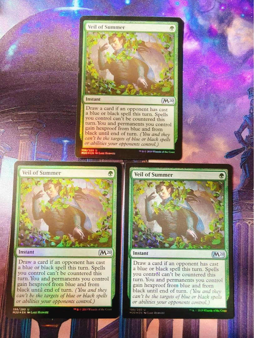 【foil】夏の帳　英語　3枚セット