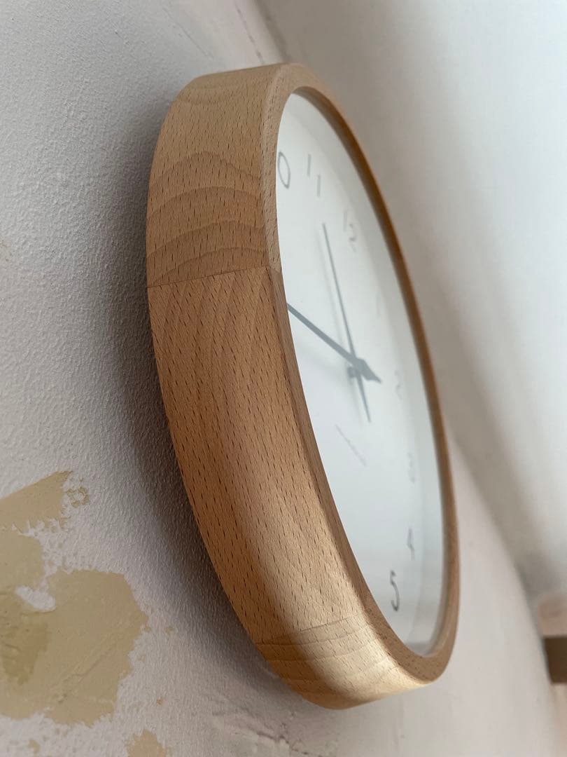 Lemnos 電波時計 壁掛け　無垢木製フレーム