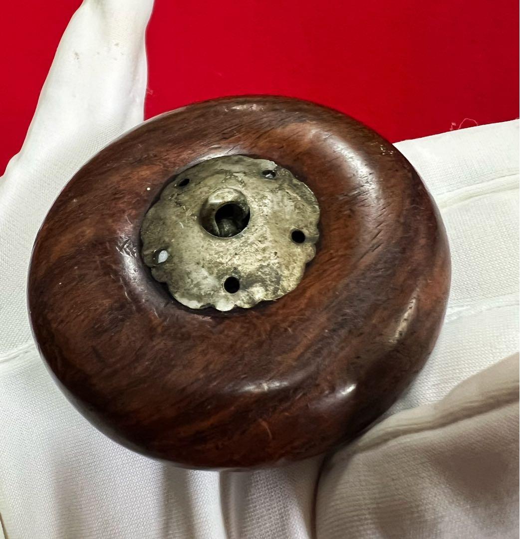 古美術 古道具アンティーク 木製根付け 提げ物 饅頭根付 古根付 腰提げ 提物