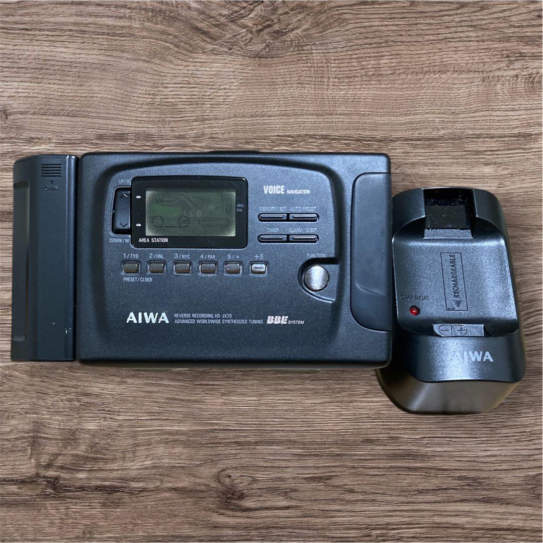 【訳あり】AIWA アイワ　ポータブルカセットプレーヤー HS-JX70