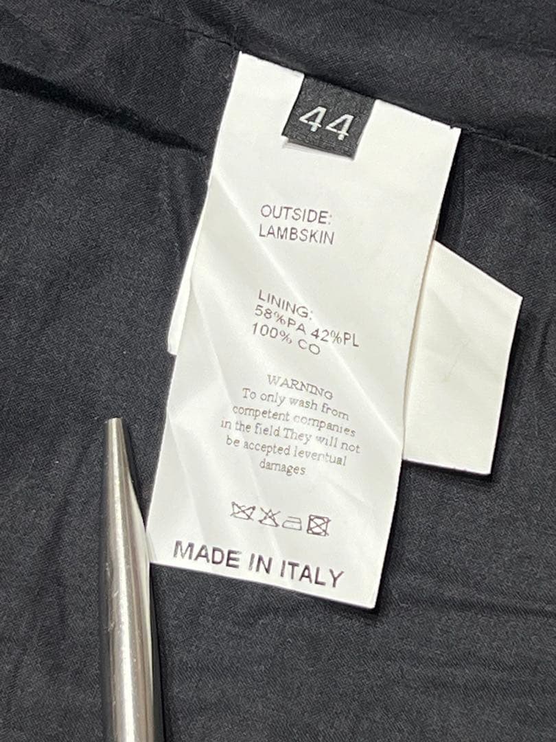 【たかボー】美品値下不可 EMMETI シングルライダース サイズ44