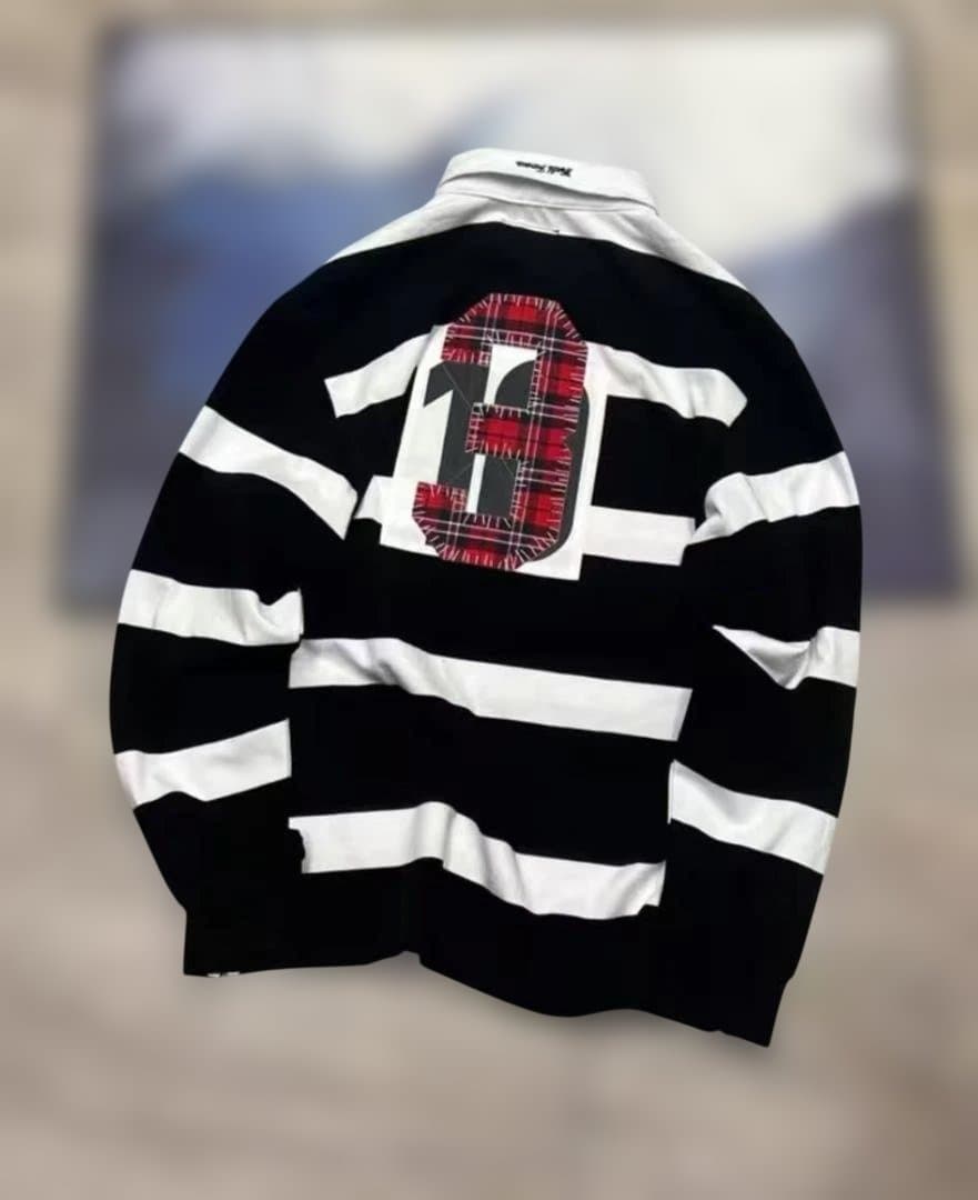 Supreme FW25 WEEK1 ストライプ ラグビーシャツ 美品 長袖