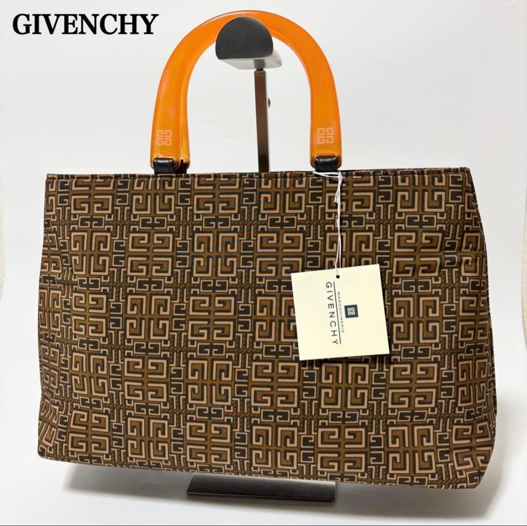 極美品　ジバンシー　ヴィンテージ　ハンドバッグ　トートバッグ　3室　総柄　4G