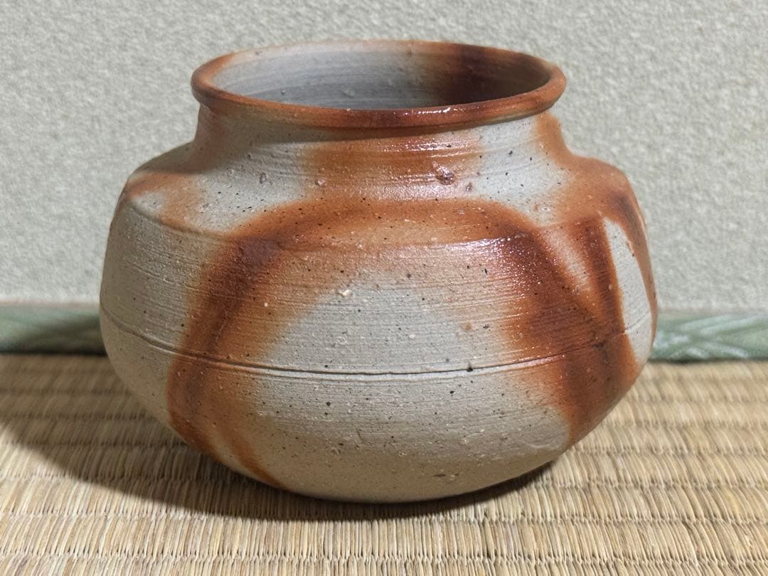 こゆきちゃん様　備前焼　人間国宝　山本陶秀　緋襷大海茶入