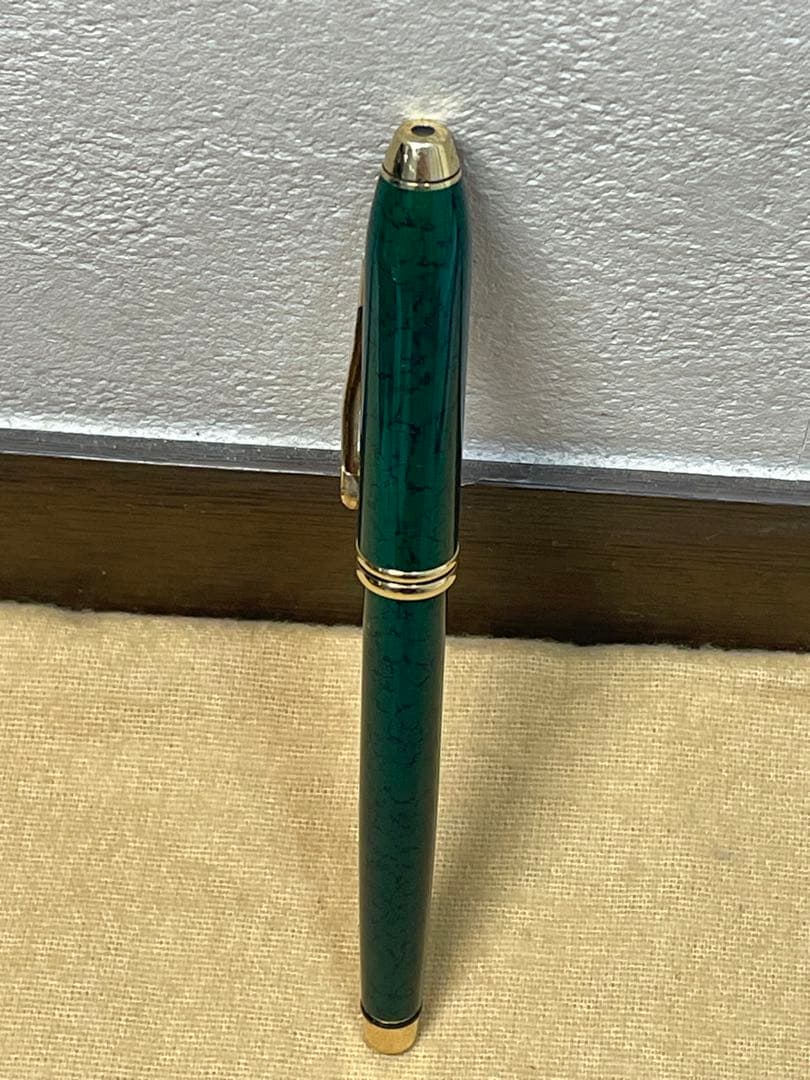 CROSSクロス万年筆タウンゼント マーブルグリーン 14K585 ゴールド金具