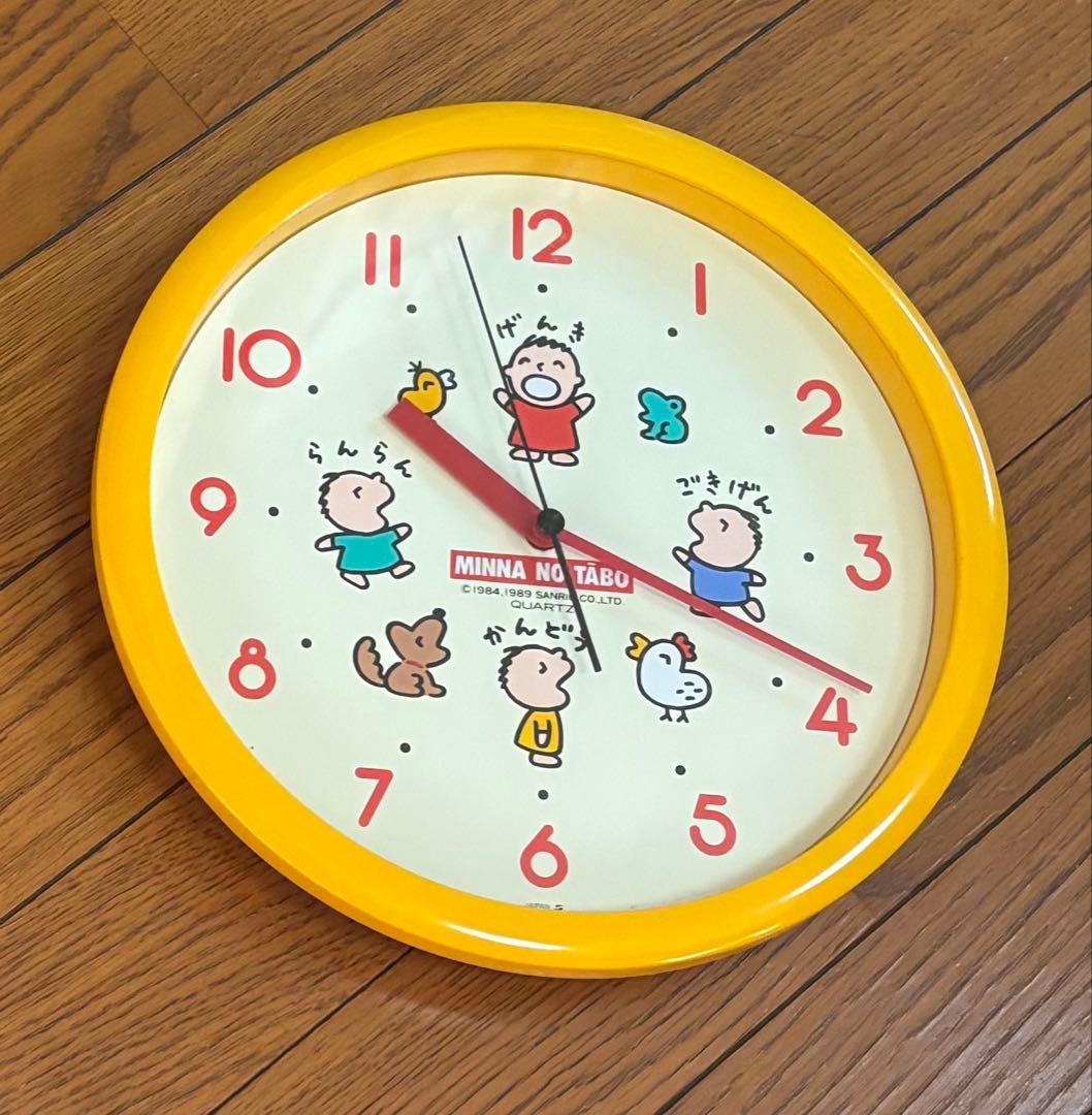 【昭和レトロ激レア】サンリオ みんなのたぁ坊壁掛け時計♡