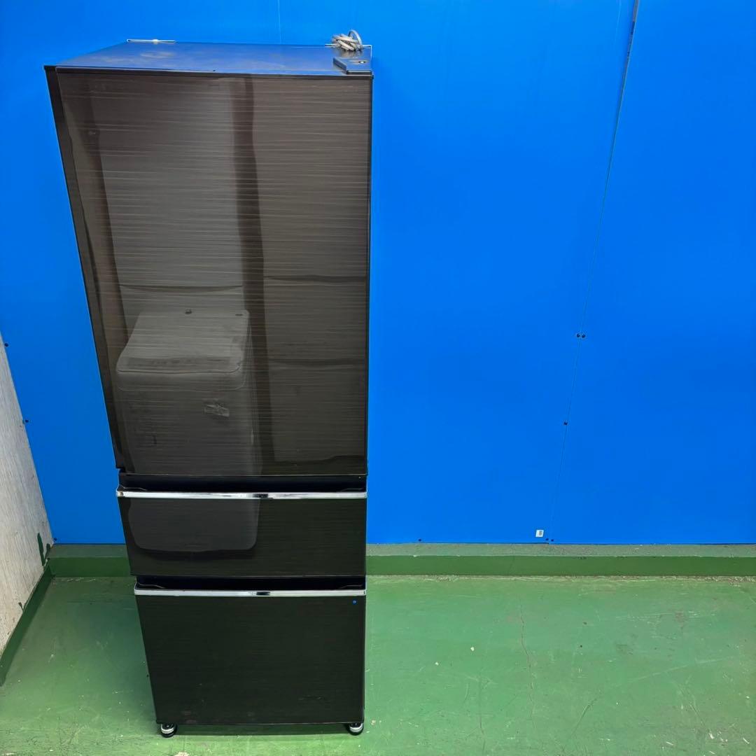 511 格安 三菱 大型冷蔵庫 300L強 自動製氷 右開き ブラウンカラー