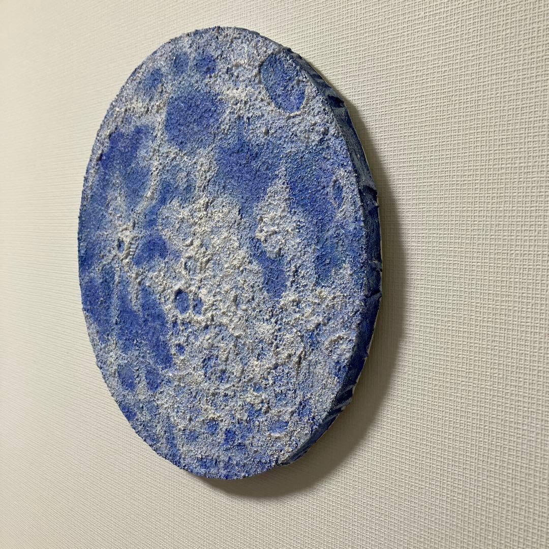 絵画　アクリル画　原画　蒼月　そうげつ　ブルームーン　テクスチャーアート　Ｓ.Ｉ