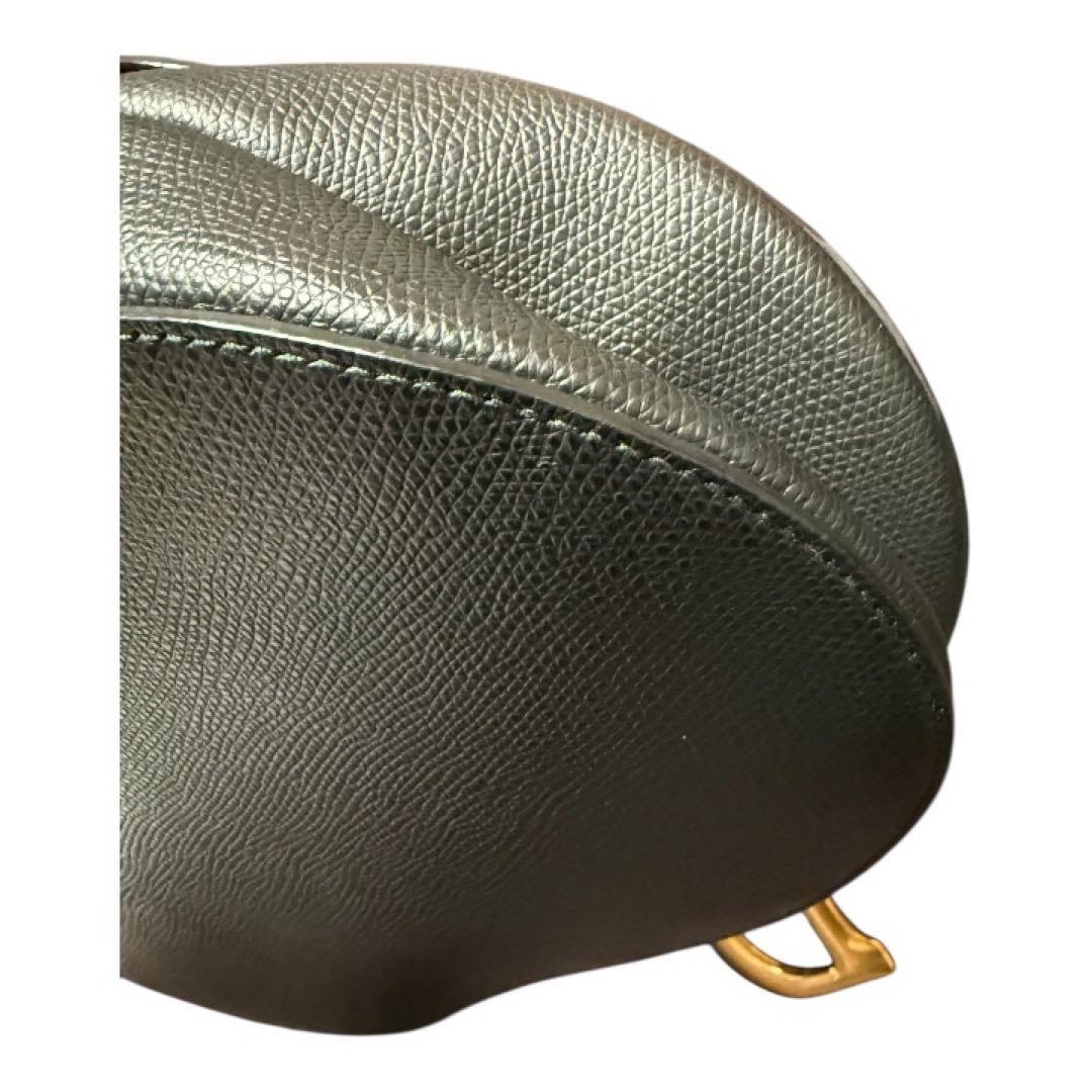 美品DIOR Saddle バッグ ミディアムグレインドカーフスキン　ブラック