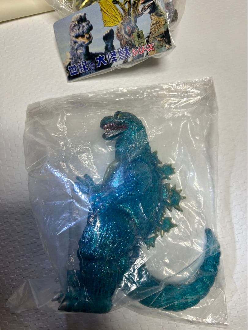 【マーミット】当時物ゴジラ　クリアブルーラメ　★希少・限定★ Marmit