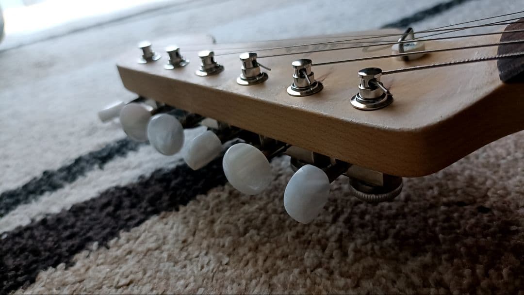 自作 ストラトキャスター Dust Blue コンポーネント 木製PG レリック