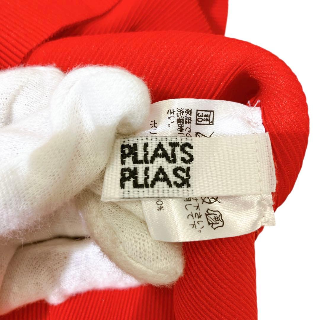 マカ61 超美品 プリーツプリーズ タンクトップ レッド サイズ3