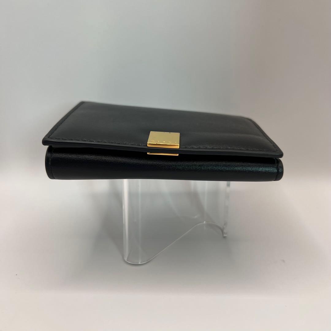 MARNI 三つ折り財布　PRISMA ブラック　ゴールド　財布　ウォレット　黒