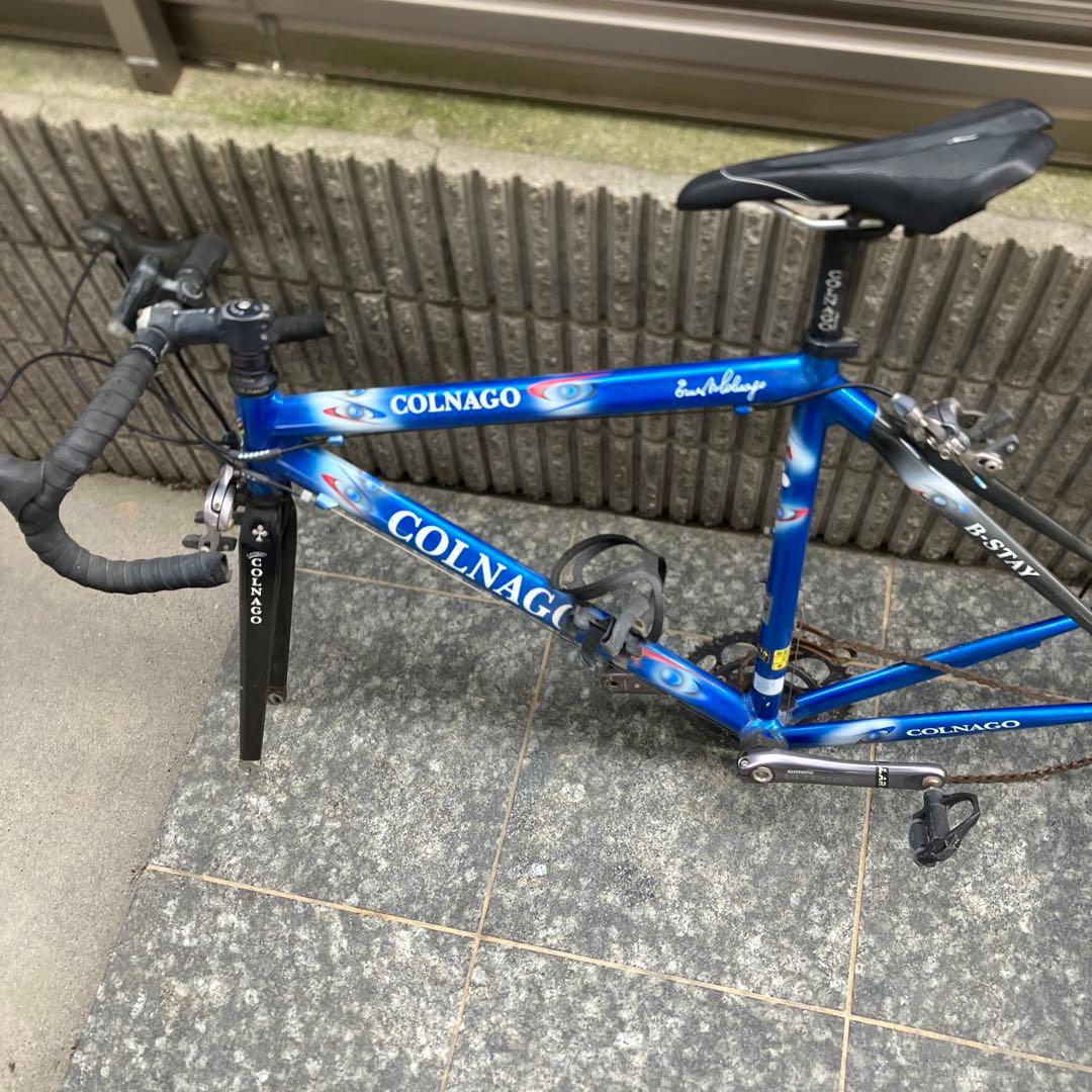 COLNAGO ロードバイク フレーム 青 ボトルケージ付き