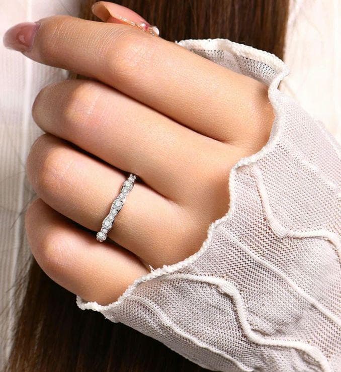 専用！4300円割引！お得エタニティ♡最高級モアサナイト　ウェーブエタニティ