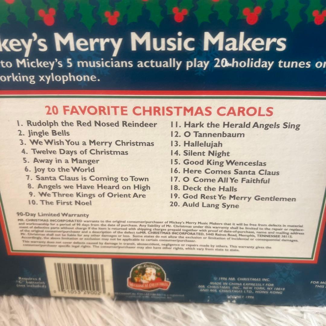 ディズニー クリスマス 演奏　音楽　置物　ミッキーメリーミュージックメイカーズ