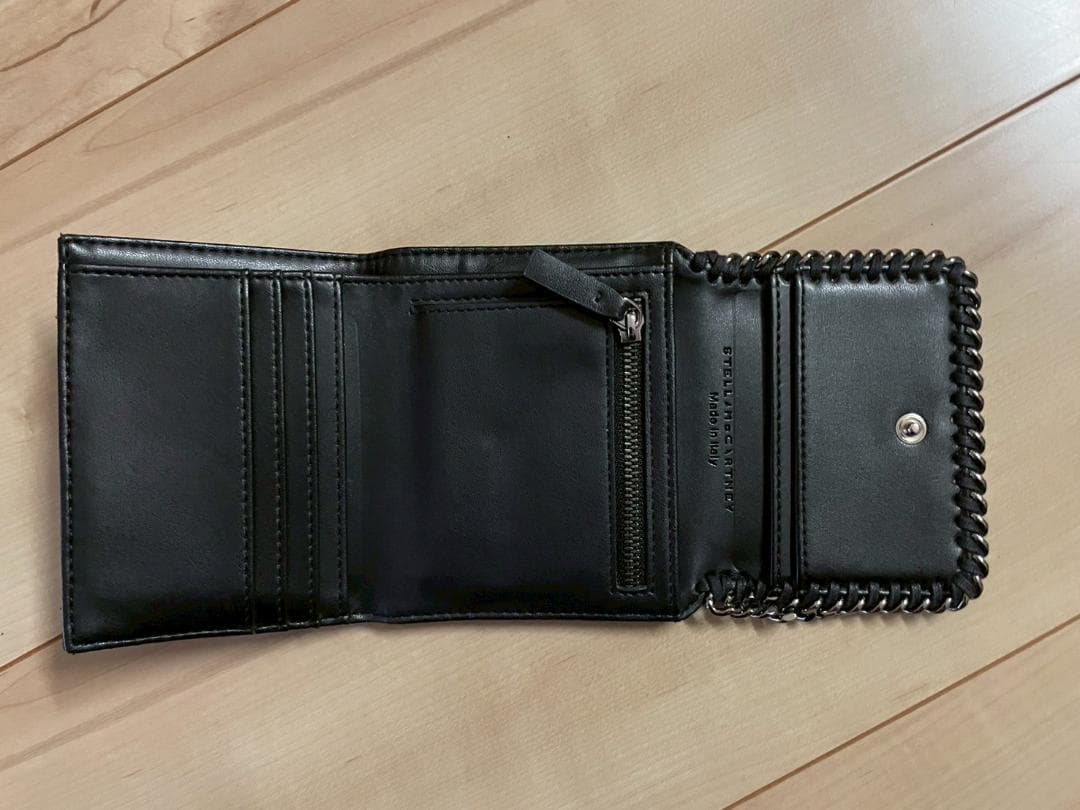 ステラマッカートニー　三つ折り財布　財布 ウォレット コンパクト　ファラベラ　黒