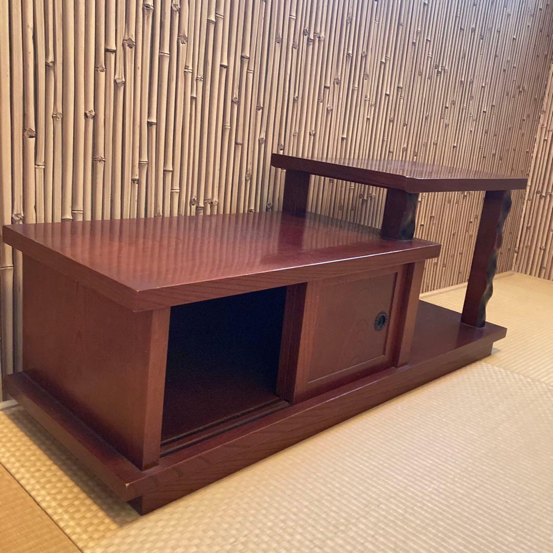 和風 和室 床の間 飾り台 天然木目 コンパクト 車中泊和室化