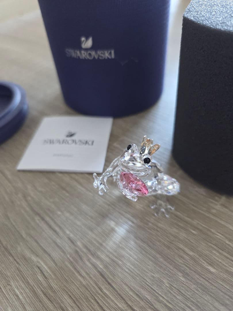 【希少】Swarovski カエルの王子様 置物 スワロフスキー