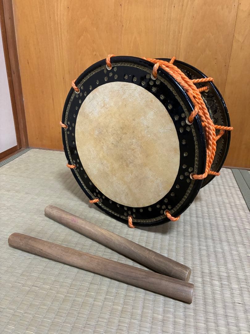 【ちかちゃん】締太鼓 バチ付き