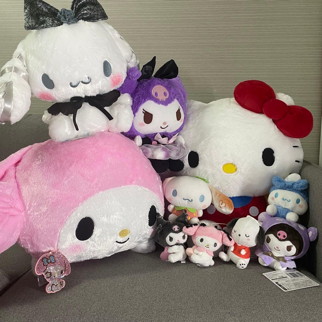 11個 新品 まとめ売り ぬいぐるみ マイメロ クロミ シナモン キティ