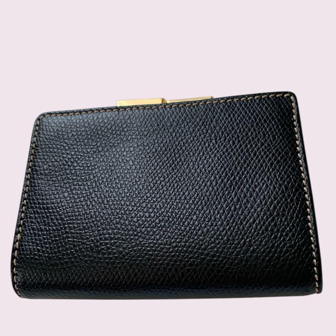 d*4様 LOEWE ロエベ ケース がま口 小銭入れ ブラック レザー