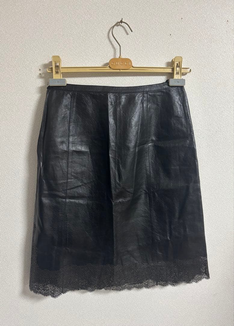 GUCCI グッチ レザー スカート