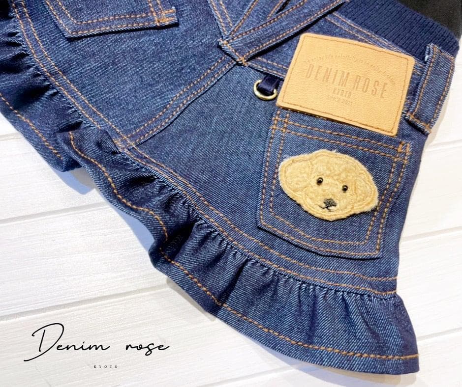 DENIM ROSE ワッペンデニムスカート