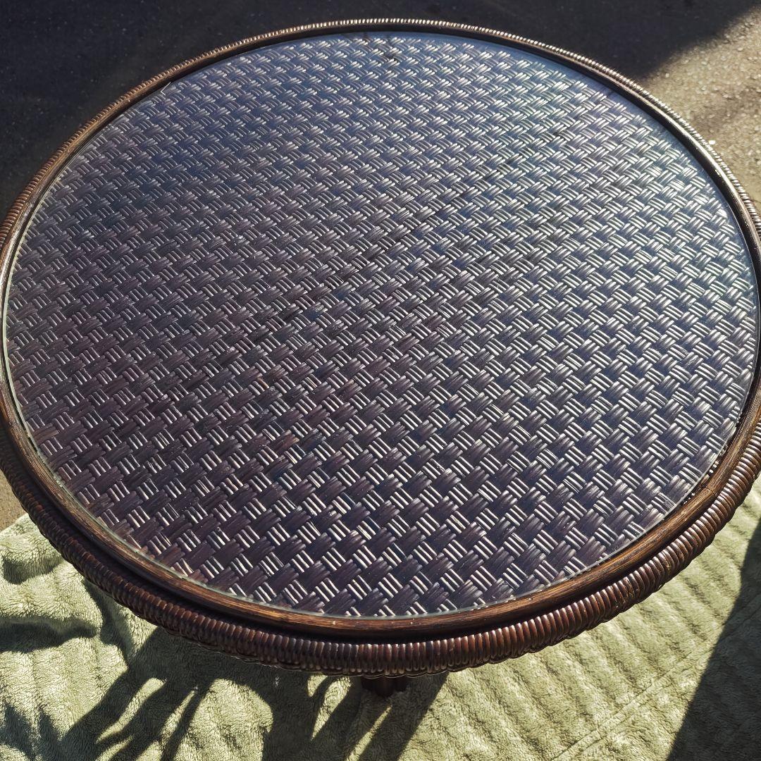 h*a様 昭和レトロ 横浜Kazama 籐ラタン　ラタンテーブル　当時物