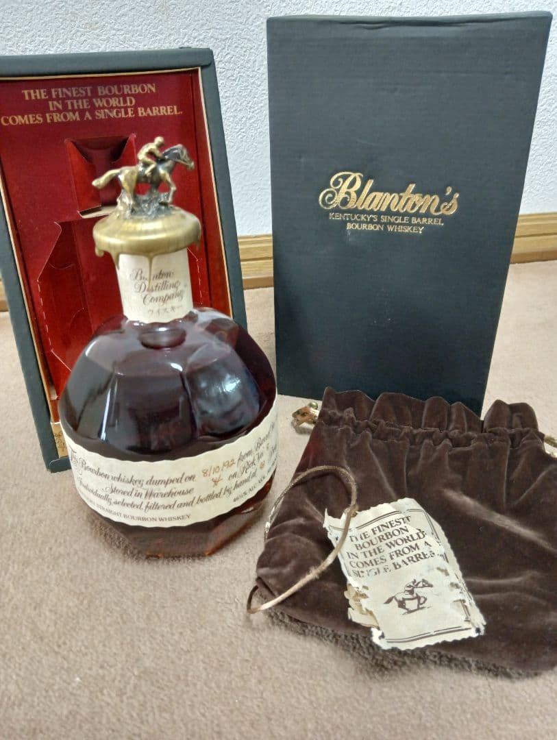 ブラントン シングルバレル 1990年 巾着袋箱付 Blanton's 未開栓