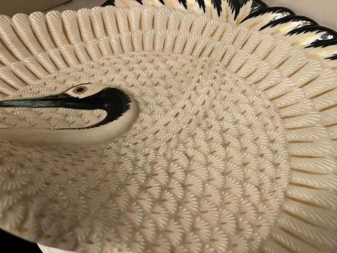 「Dragon」鶴　皿　置物