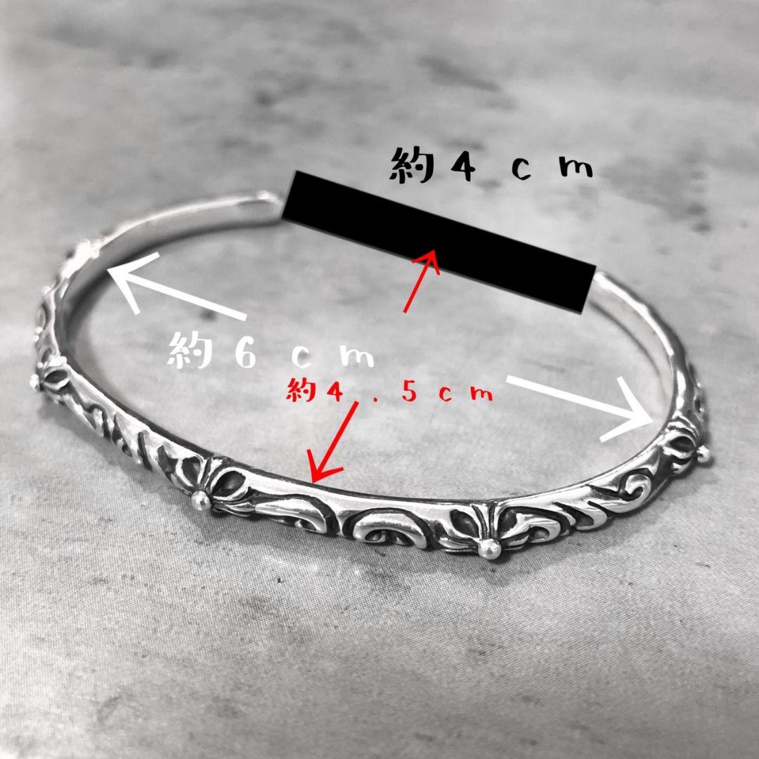 シルバー925 クロス スクロール バングル ハワイアン ジュエリー 波 SBT