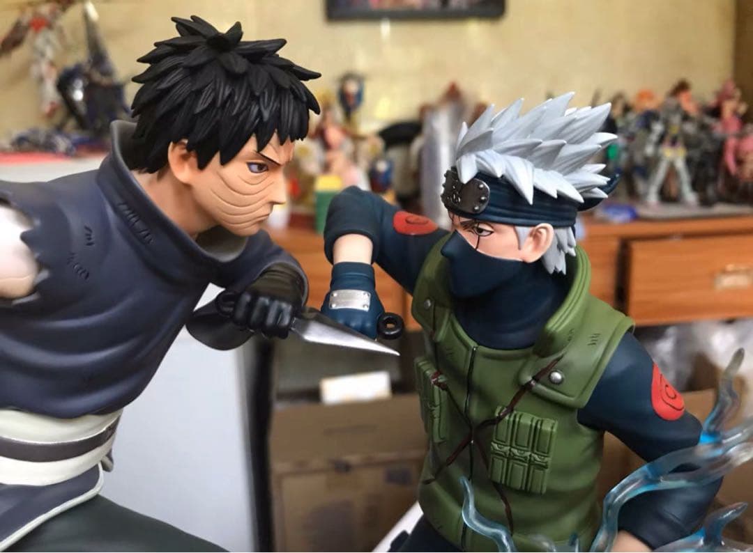 NARUTO ナルト はたけカカシ うちはオビトガレージキット スタチュー⑥