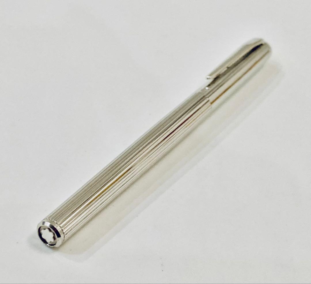 プラチナ仕上げ◆モンブラン 高級万年筆 ノブレスMONTBLANC ペン先14K