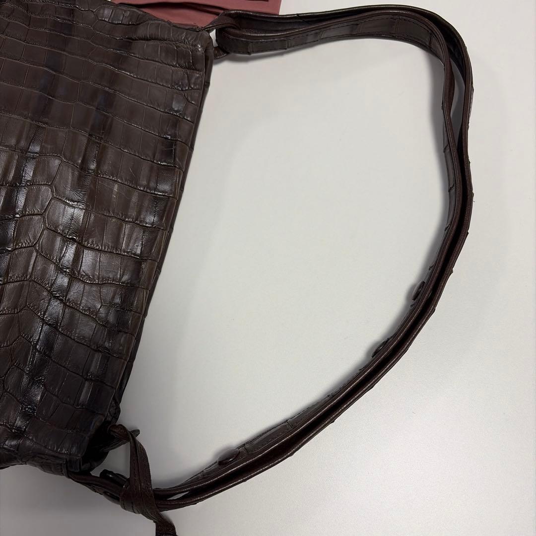 「Azumamaさん専用〜ʕ•ᴥ•ʔ」Ibiza ダークブラウン ワニ革 ショル