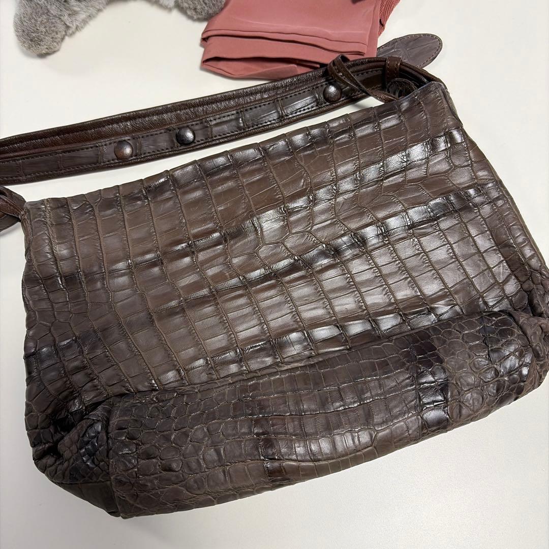 「Azumamaさん専用〜ʕ•ᴥ•ʔ」Ibiza ダークブラウン ワニ革 ショル