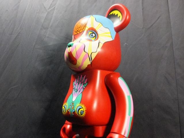 現代美術 田名網敬一　直筆サイン『BE@RBRICK 1000％赤』1205B