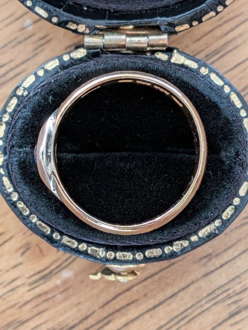 アンティーク 22金 サファイア バンドリング 英国 純金