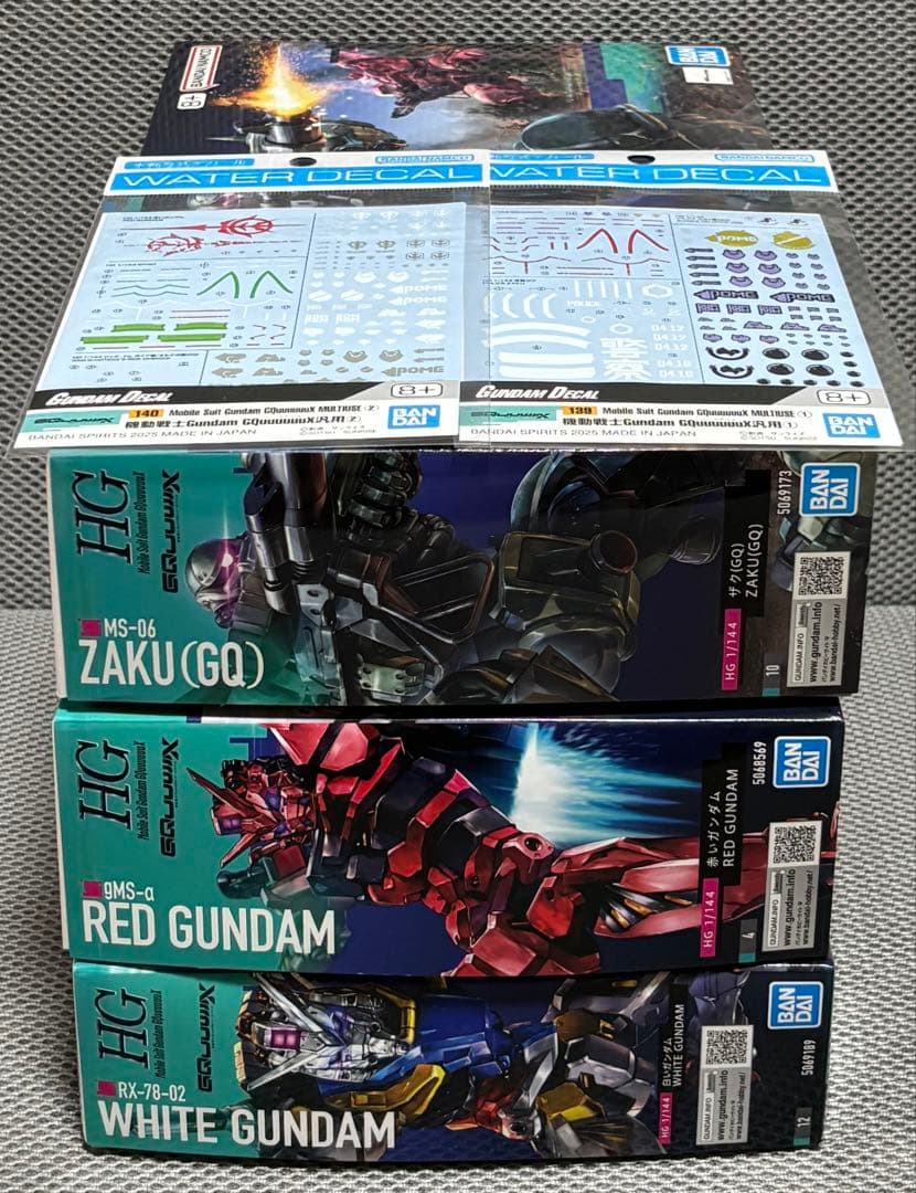 HG GQ ザク 赤いガンダム 白いガンダム ガンダムデカール