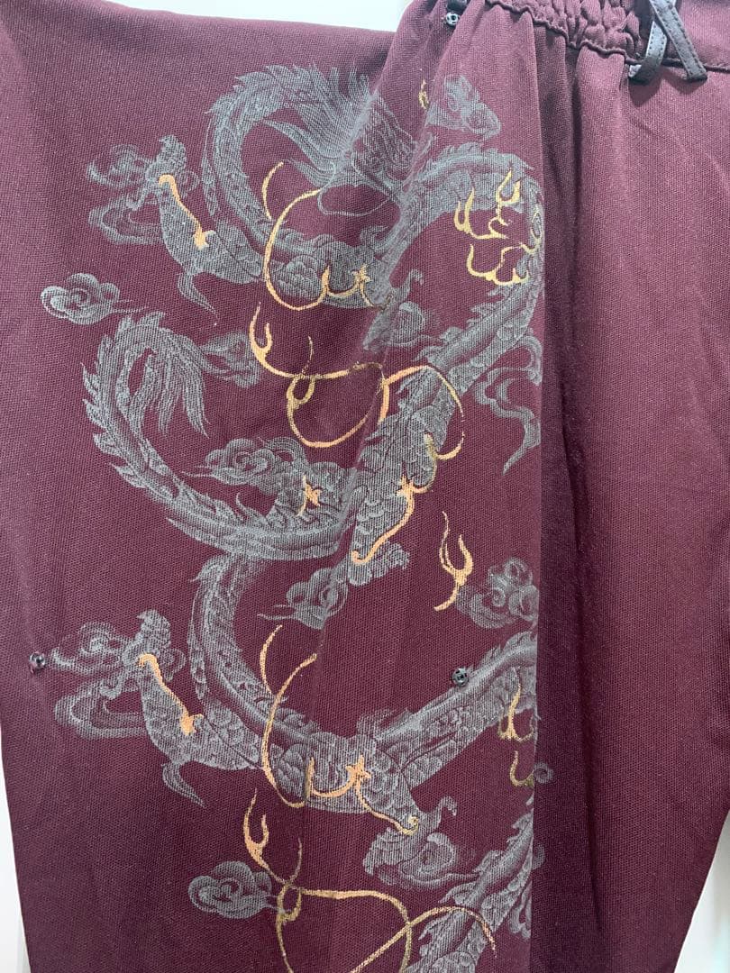 Ozz Conte サルエル　パンツ　龍柄　ボルドー　OzzOn 和装