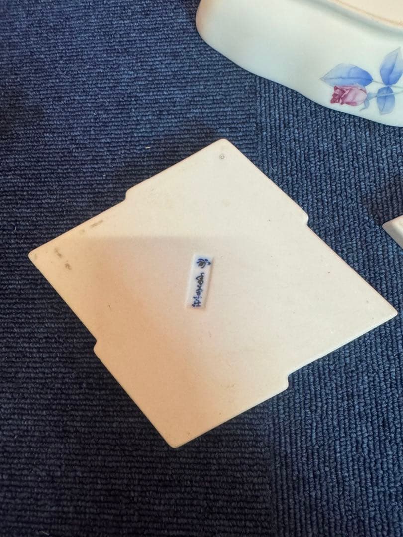 1893 香蘭社　菱形皿2客　菱形鉢1客　金彩